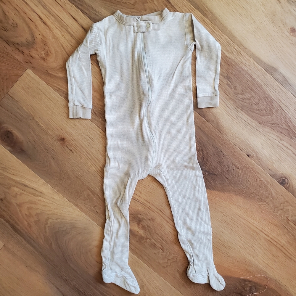 Gerber Stripe Zip-Up Sleep Play Jumpsuit Romper Footies • 24M Unisex Girl/Boy